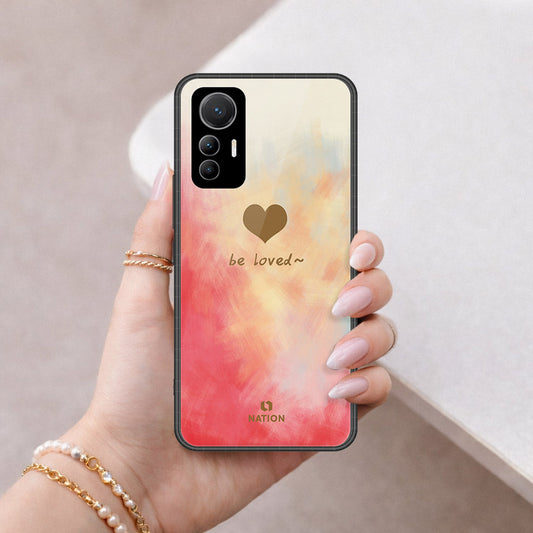 Xiaomi 12 Lite Cover - Onation Heart Series - HQ Ultra Shine Premium Infinity Glass Soft Silicon Borders Case