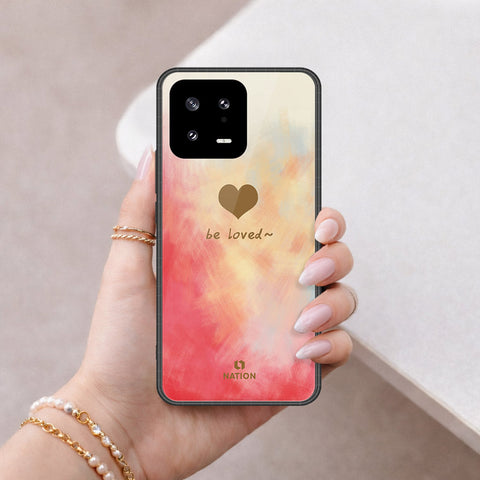 Xiaomi 13 Cover - Onation Heart Series - HQ Ultra Shine Premium Infinity Glass Soft Silicon Borders Case