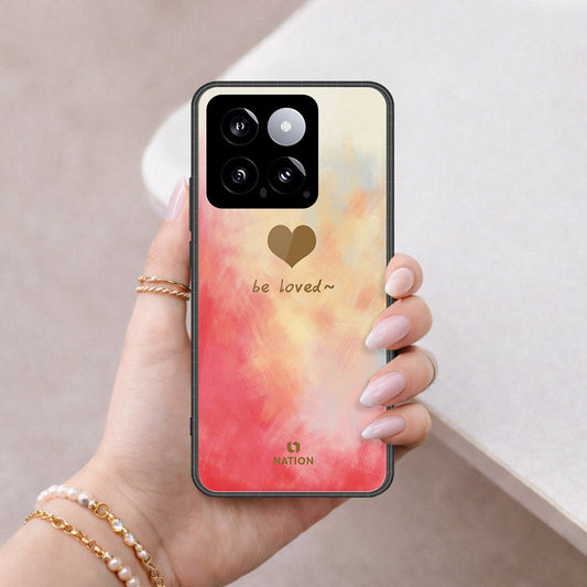 Xiaomi 14 Cover - Onation Heart Series - HQ Ultra Shine Premium Infinity Glass Soft Silicon Borders Case