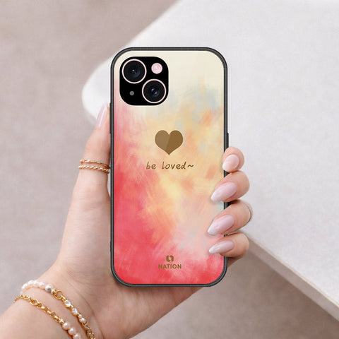 iPhone 15 Cover - Onation Heart Series - HQ Ultra Shine Premium Infinity Glass Soft Silicon Borders Case