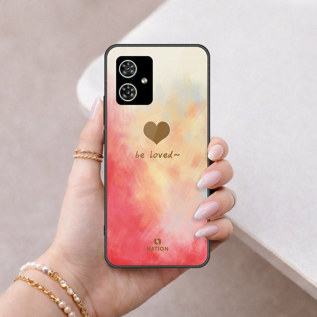 Motorola Moto G64 Cover - Onation Heart Series - HQ Ultra Shine Premium Infinity Glass Soft Silicon Borders Case