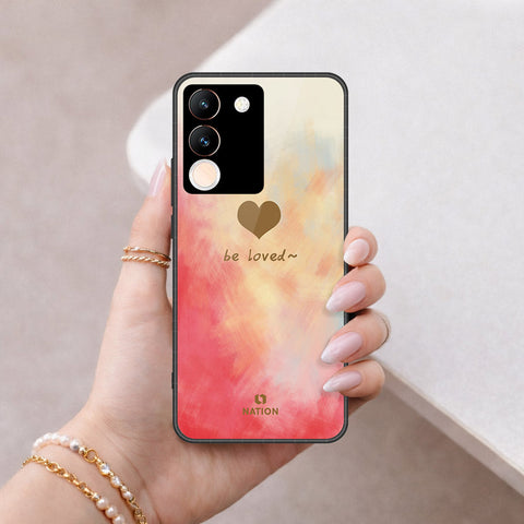 Vivo V29e Cover - Onation Heart Series - HQ Ultra Shine Premium Infinity Glass Soft Silicon Borders Case