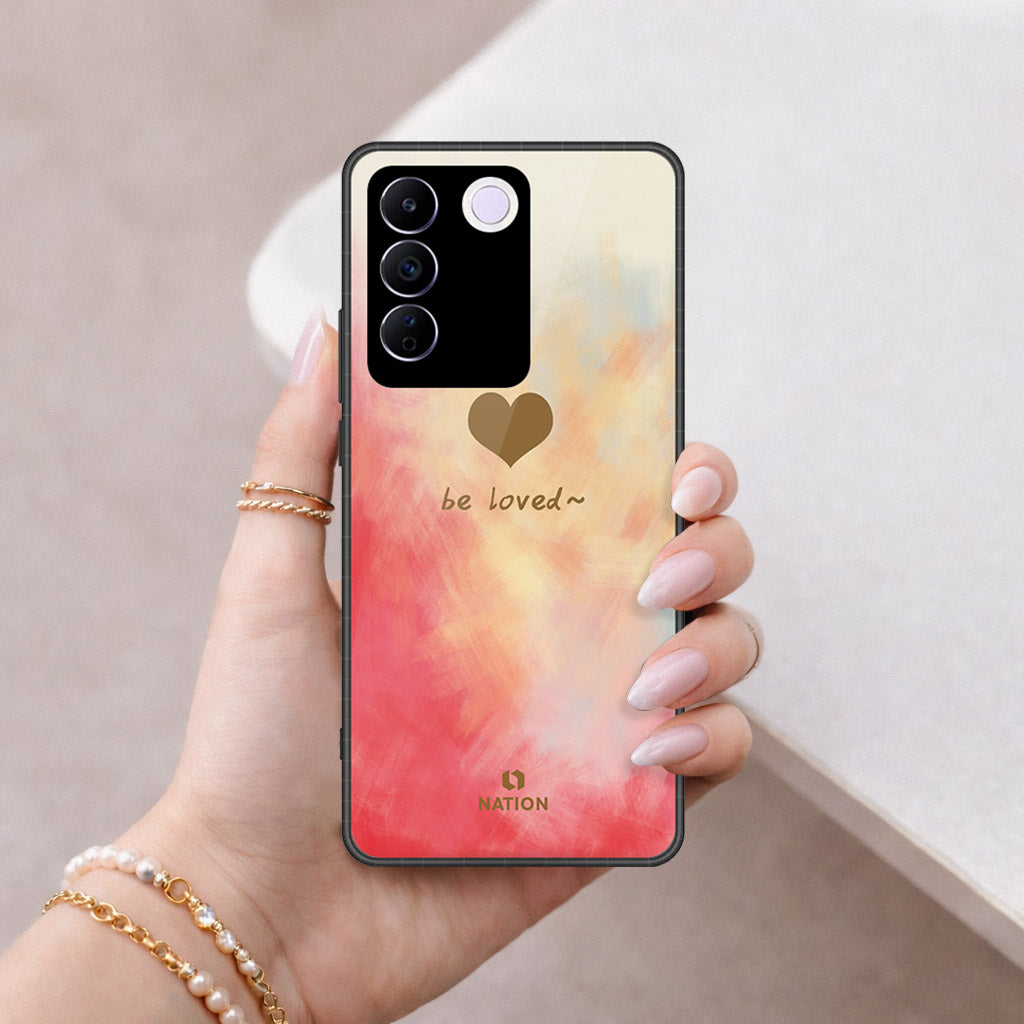 Vivo S16e Cover - Onation Heart Series - HQ Ultra Shine Premium Infinity Glass Soft Silicon Borders Case