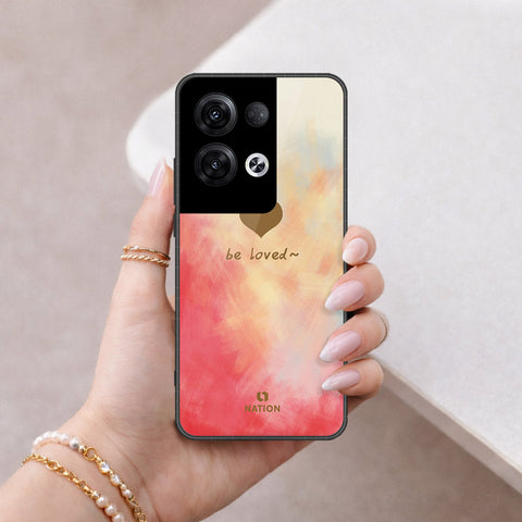 Oppo Reno 8 Pro Plus Cover - Onation Heart Series - HQ Ultra Shine Premium Infinity Glass Soft Silicon Borders Case