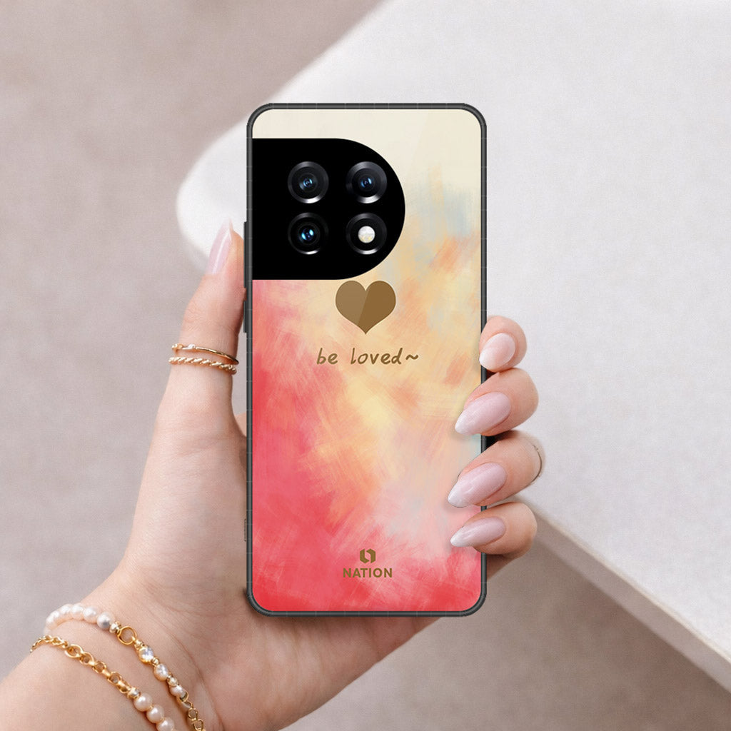OnePlus Ace 2 Pro Cover - Onation Heart Series - HQ Ultra Shine Premium Infinity Glass Soft Silicon Borders Case