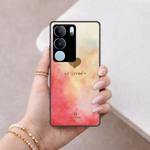 Vivo V29 Cover - Onation Heart Series - HQ Ultra Shine Premium Infinity Glass Soft Silicon Borders Case