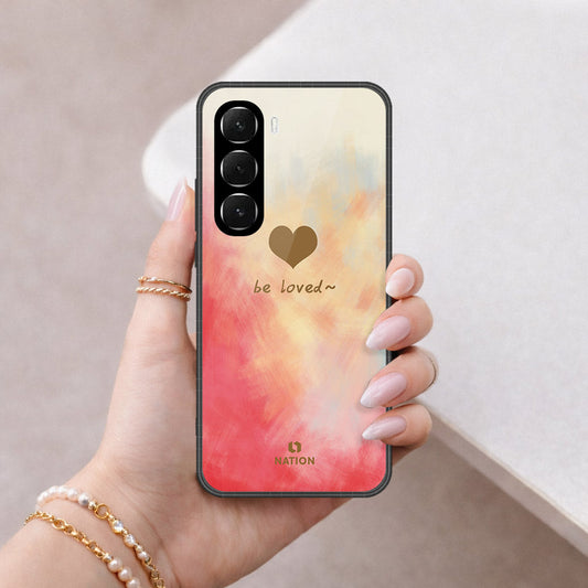Infinix Hot 60i 4G Cover - Onation Heart Series - HQ Ultra Shine Premium Infinity Glass Soft Silicon Borders Case