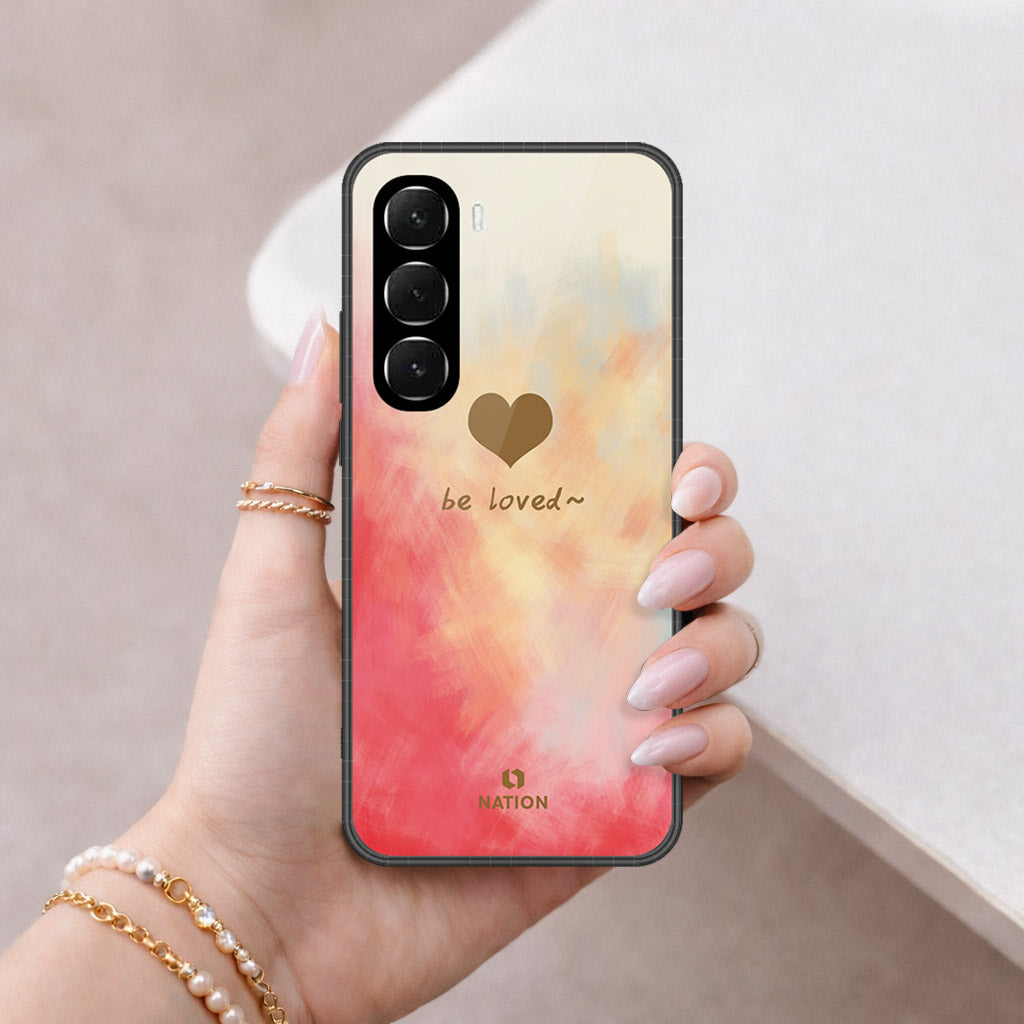 Infinix Hot 60 Cover - Onation Heart Series - HQ Ultra Shine Premium Infinity Glass Soft Silicon Borders Case