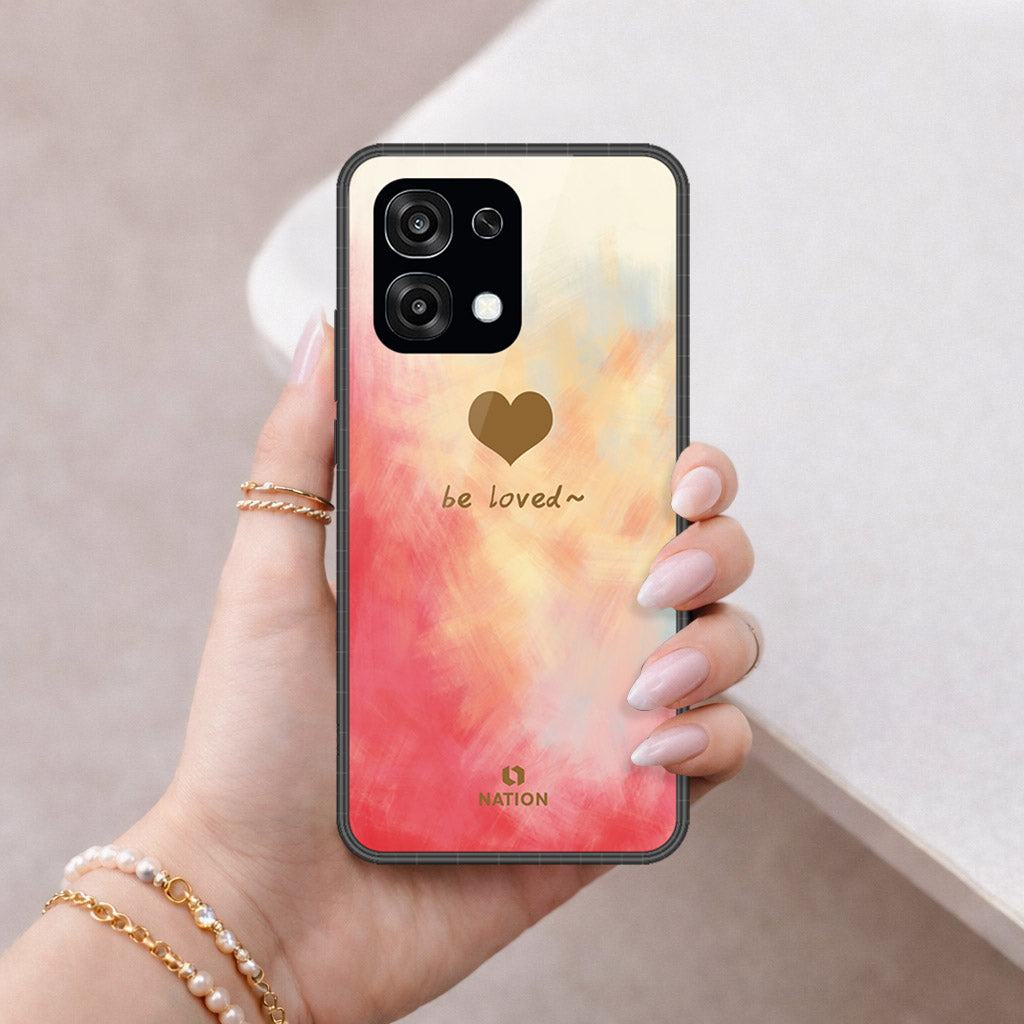 Oppo F31 Cover - Onation Heart Series - HQ Ultra Shine Premium Infinity Glass Soft Silicon Borders Case