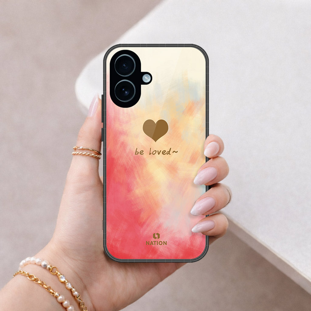iPhone 17 - Onation Heart Series - HQ Ultra Shine Premium Infinity Glass Soft Silicon Borders Case