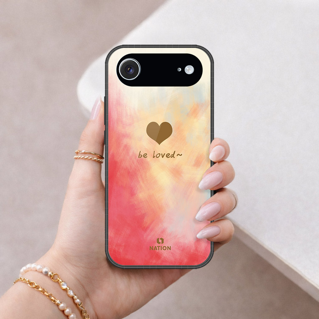 iPhone 17 Air - Onation Heart Series - HQ Ultra Shine Premium Infinity Glass Soft Silicon Borders Case