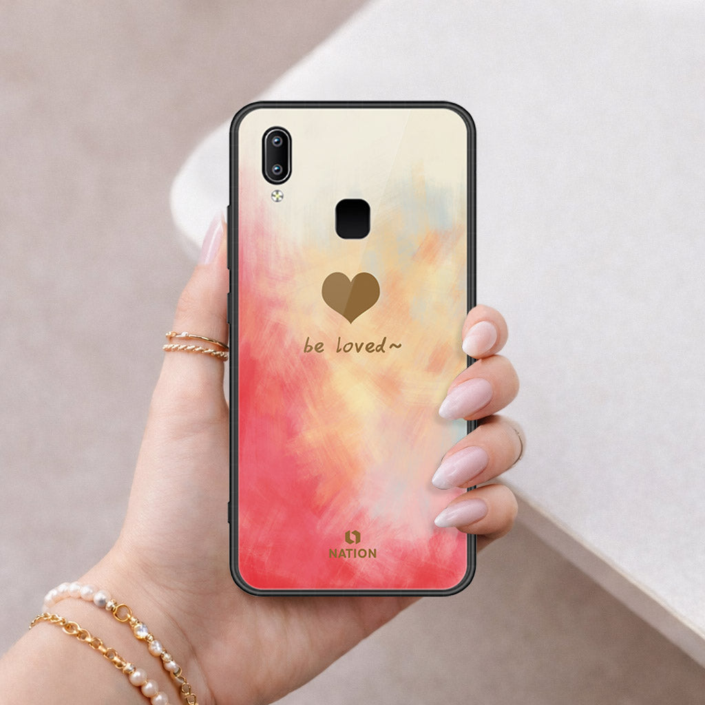 Vivo Y91 Cover - Onation Heart Series - HQ Ultra Shine Premium Infinity Glass Soft Silicon Borders Case