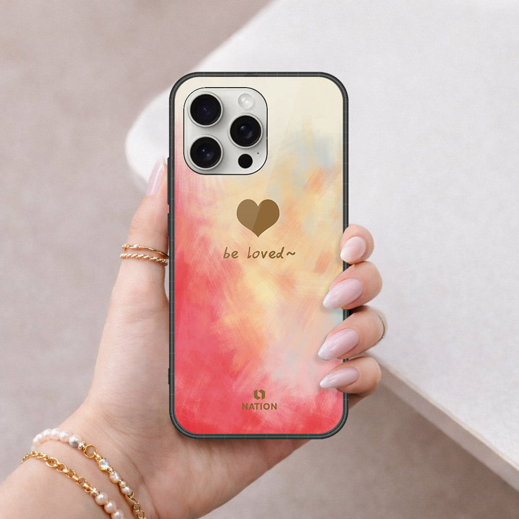 iPhone 16 Pro Max - Onation Heart Series - HQ Ultra Shine Premium Infinity Glass Soft Silicon Borders Case