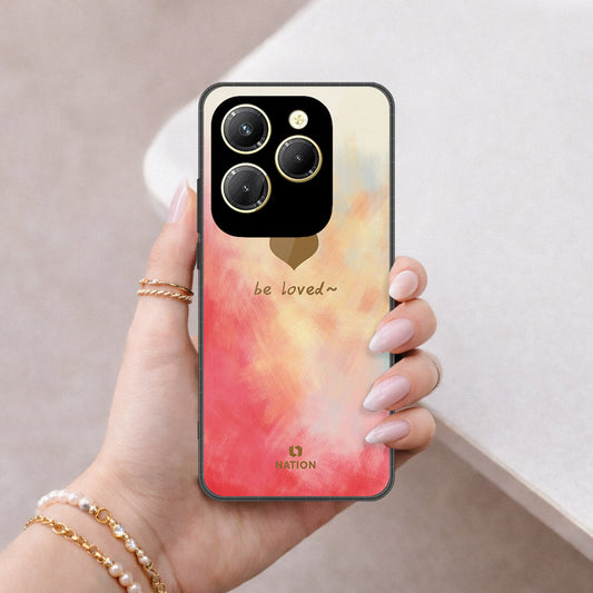 Infinix Hot 40 Cover - Onation Heart Series - HQ Ultra Shine Premium Infinity Glass Soft Silicon Borders Case