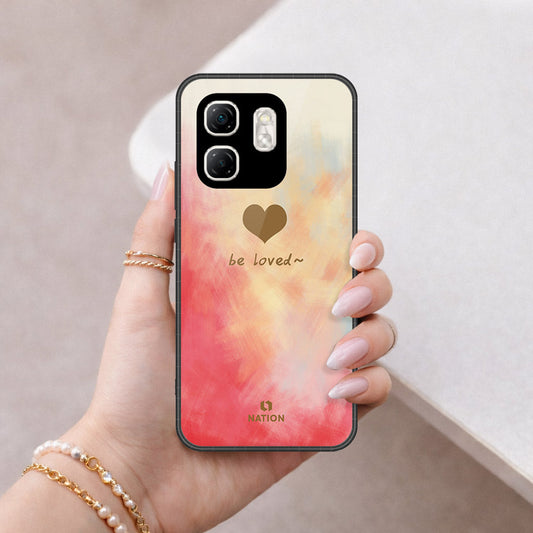 Infinix Hot 50i Cover - Onation Heart Series - HQ Ultra Shine Premium Infinity Glass Soft Silicon Borders Case