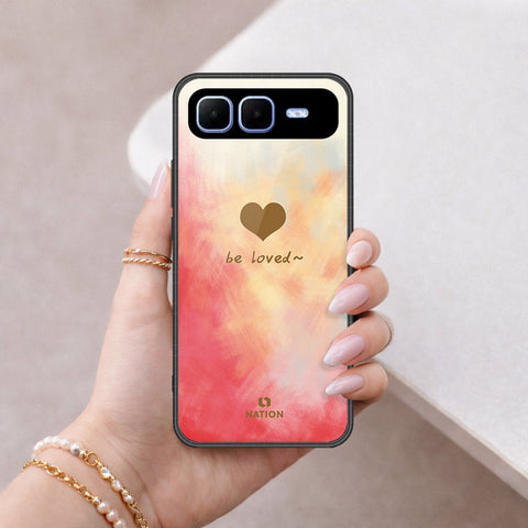 Infinix Smart 10 Plus Cover - Onation Heart Series - HQ Ultra Shine Premium Infinity Glass Soft Silicon Borders Case