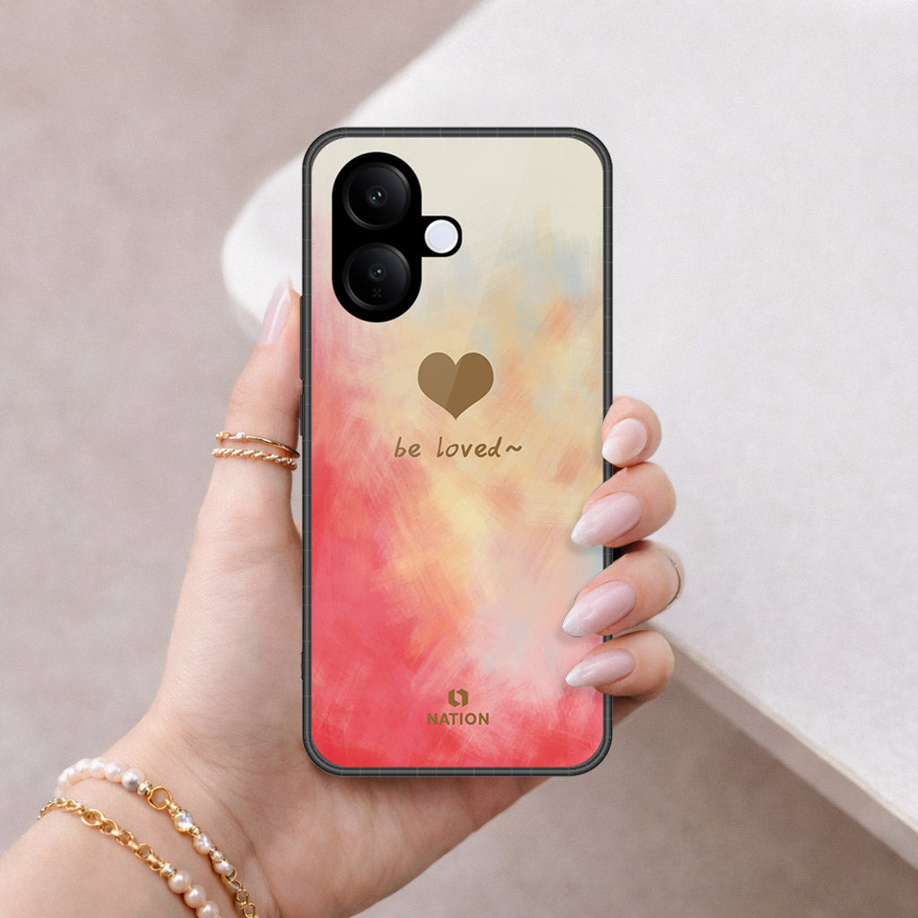 Vivo Y200 4G Cover - Onation Heart Series - HQ Ultra Shine Premium Infinity Glass Soft Silicon Borders Case