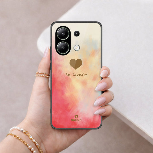 Xiaomi Redmi Note 13 Cover - Onation Heart Series - HQ Ultra Shine Premium Infinity Glass Soft Silicon Borders Case