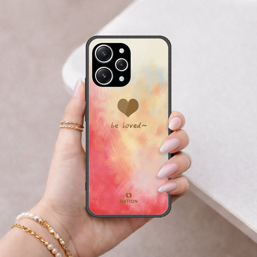 Xiaomi Redmi Note 12R Cover - Onation Heart Series - HQ Ultra Shine Premium Infinity Glass Soft Silicon Borders Case