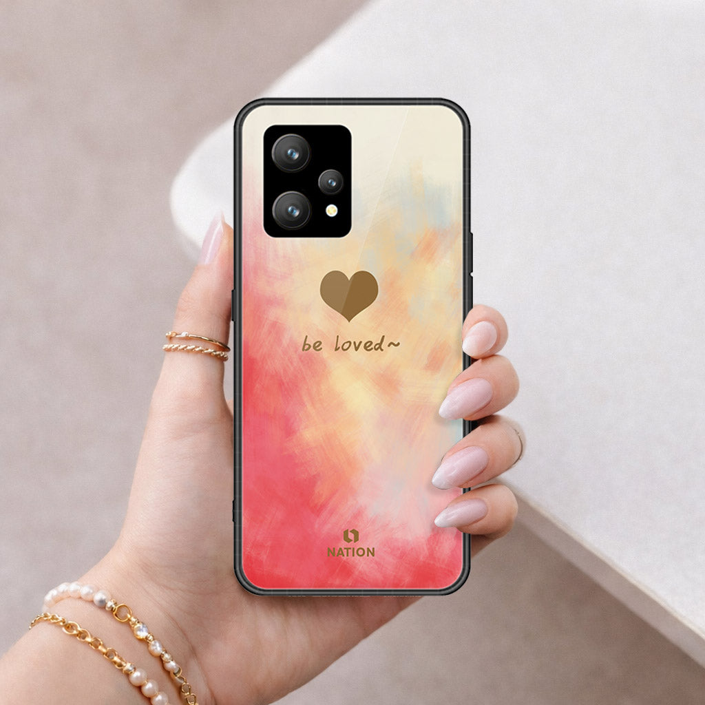 Realme 9 5G Cover - Onation Heart Series - HQ Ultra Shine Premium Infinity Glass Soft Silicon Borders Case