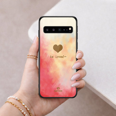 Samsung Galaxy S10 5G Cover - Onation Heart Series - HQ Ultra Shine Premium Infinity Glass Soft Silicon Borders Case