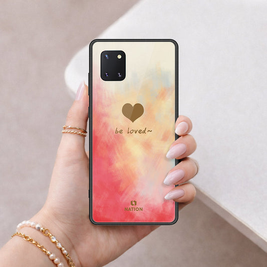 Samsung Galaxy Note 10 Lite Cover - Onation Heart Series - HQ Ultra Shine Premium Infinity Glass Soft Silicon Borders Case
