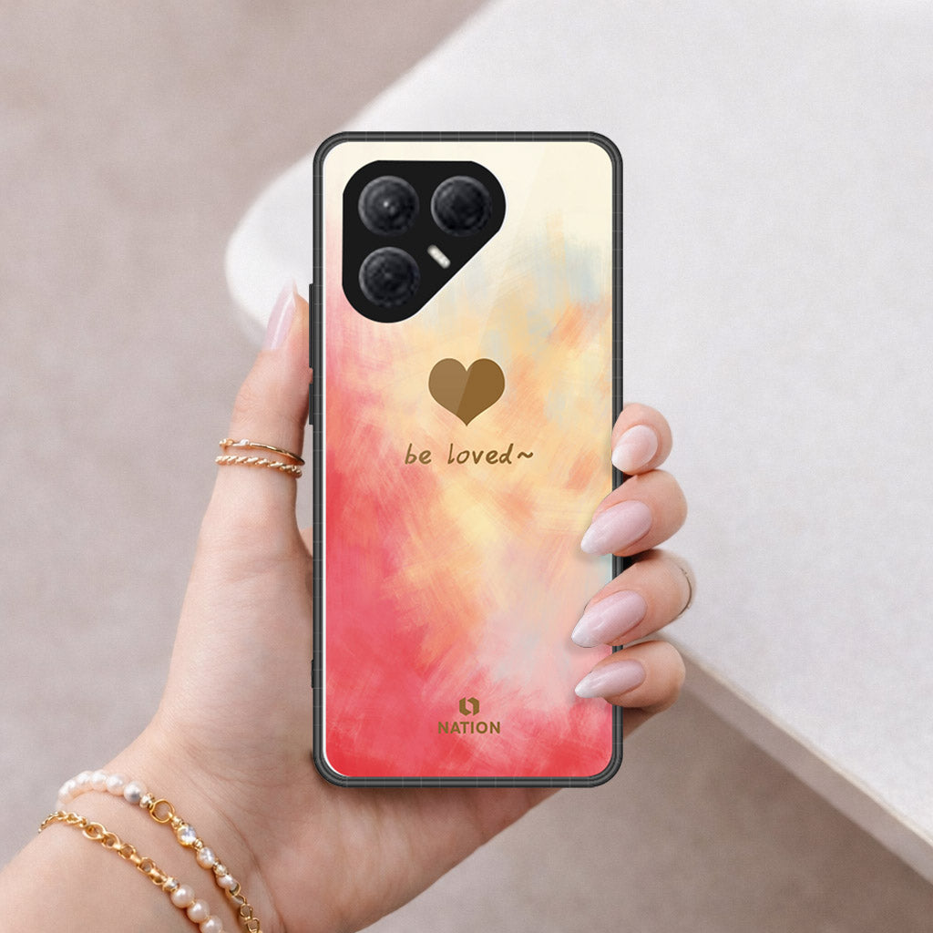 Tecno Pova 7 4G Cover - Onation Heart Series - HQ Ultra Shine Premium Infinity Glass Soft Silicon Borders Case