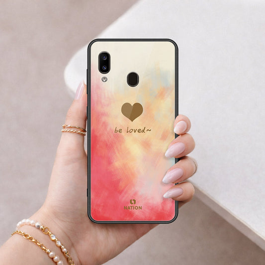 Samsung Galaxy A30 Cover - Onation Heart Series - HQ Ultra Shine Premium Infinity Glass Soft Silicon Borders Case