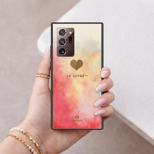 Samsung Galaxy Note 20 Ultra Cover - Onation Heart Series - HQ Ultra Shine Premium Infinity Glass Soft Silicon Borders Case
