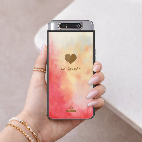 Samsung Galaxy A90 Cover - Onation Heart Series - HQ Ultra Shine Premium Infinity Glass Soft Silicon Borders Case