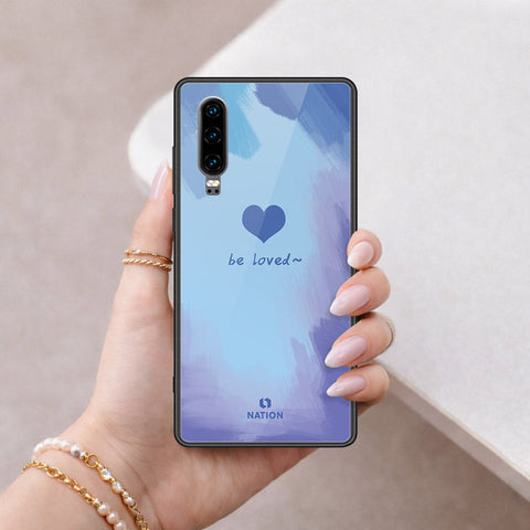 Huawei P30 Cover - Onation Heart Series - HQ Ultra Shine Premium Infinity Glass Soft Silicon Borders Case
