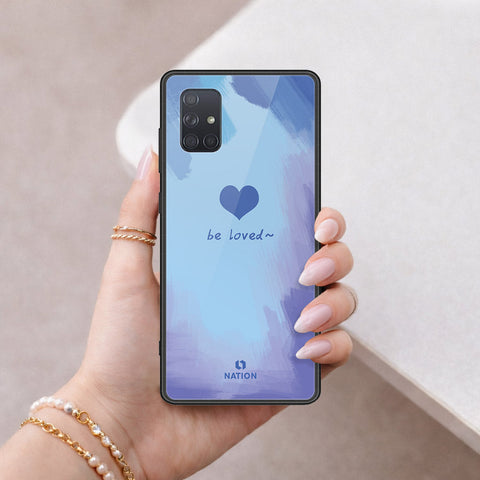 Samsung Galaxy A71 Cover - Onation Heart Series - HQ Ultra Shine Premium Infinity Glass Soft Silicon Borders Case
