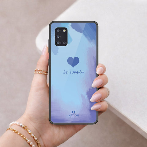 Samsung Galaxy A31 Cover - Onation Heart Series - HQ Ultra Shine Premium Infinity Glass Soft Silicon Borders Case