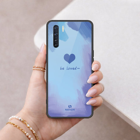 Oppo A91 Cover - Onation Heart Series - HQ Ultra Shine Premium Infinity Glass Soft Silicon Borders Case
