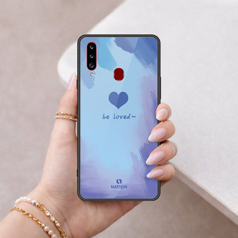 Samsung Galaxy A20s Cover - Onation Heart Series - HQ Ultra Shine Premium Infinity Glass Soft Silicon Borders Case
