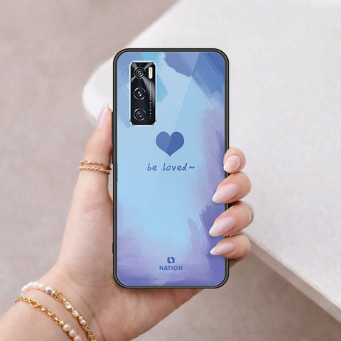 Vivo V20 SE Cover - Onation Heart Series - HQ Ultra Shine Premium Infinity Glass Soft Silicon Borders Case