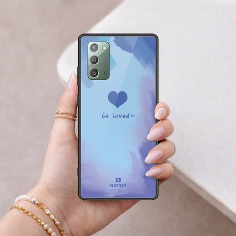 Samsung Galaxy Note 20 Cover - Onation Heart Series - HQ Ultra Shine Premium Infinity Glass Soft Silicon Borders Case