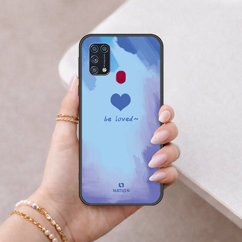 Samsung Galaxy M21s Cover - Onation Heart Series - HQ Ultra Shine Premium Infinity Glass Soft Silicon Borders Case