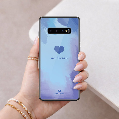 Samsung Galaxy S10 Plus Cover - Onation Heart Series - HQ Ultra Shine Premium Infinity Glass Soft Silicon Borders Case