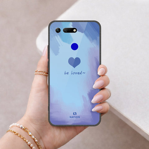 Huawei Honor View 20 Cover - Onation Heart Series - HQ Ultra Shine Premium Infinity Glass Soft Silicon Borders Case