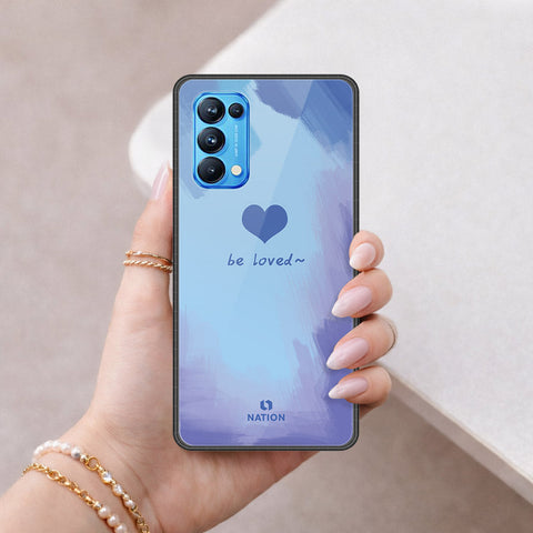 Oppo Reno 5 Pro 5G Cover - Onation Heart Series - HQ Ultra Shine Premium Infinity Glass Soft Silicon Borders Case