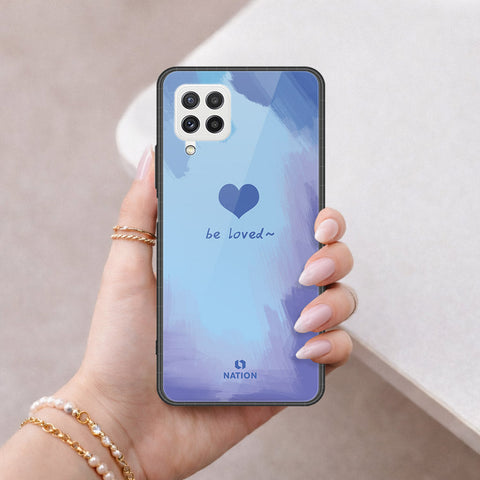 Samsung Galaxy A22 Cover - Onation Heart Series - HQ Ultra Shine Premium Infinity Glass Soft Silicon Borders Case