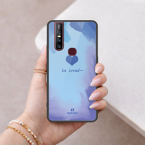 Vivo V15 Cover - Onation Heart Series - HQ Ultra Shine Premium Infinity Glass Soft Silicon Borders Case