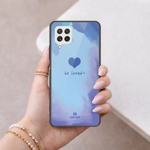 Samsung Galaxy M22 Cover - Onation Heart Series - HQ Ultra Shine Premium Infinity Glass Soft Silicon Borders Case