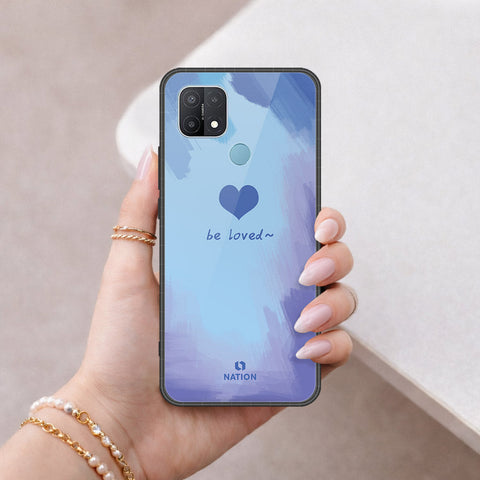 Oppo A15 Cover - Onation Heart Series - HQ Ultra Shine Premium Infinity Glass Soft Silicon Borders Case