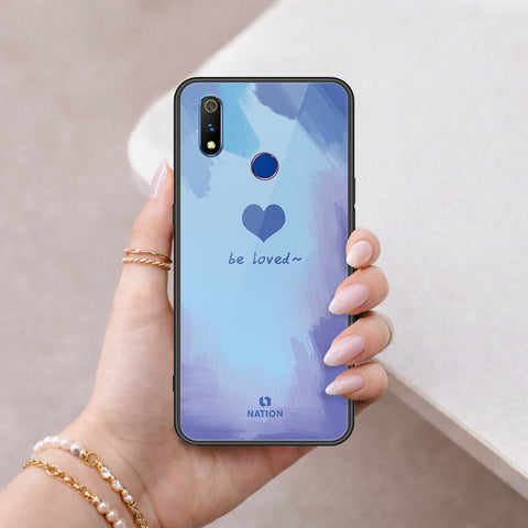 Realme 3 Cover - Onation Heart Series - HQ Ultra Shine Premium Infinity Glass Soft Silicon Borders Case