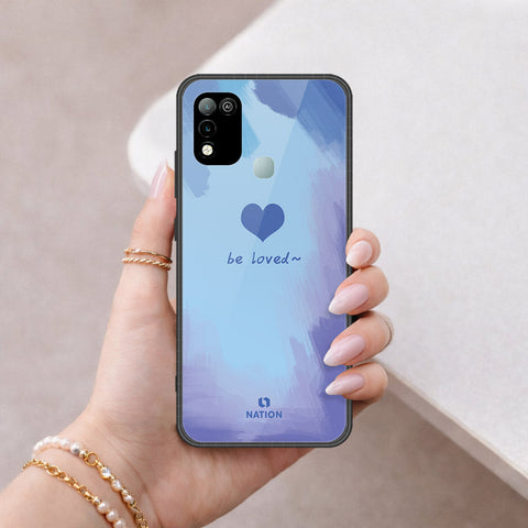 Infinix Hot 10 Play Cover - Onation Heart Series - HQ Ultra Shine Premium Infinity Glass Soft Silicon Borders Case