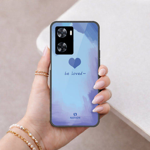 Oppo A77s Cover - Onation Heart Series - HQ Ultra Shine Premium Infinity Glass Soft Silicon Borders Case