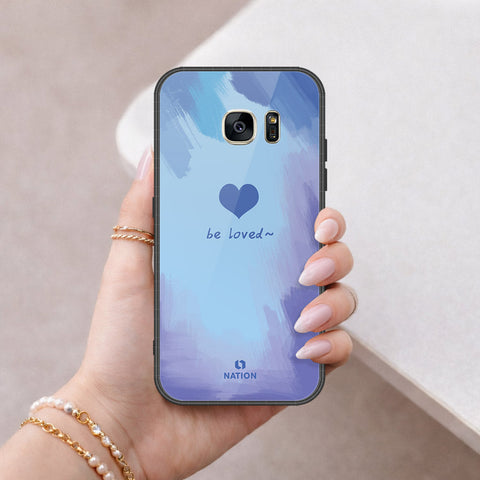 Samsung Galaxy S7 Cover - Onation Heart Series - HQ Ultra Shine Premium Infinity Glass Soft Silicon Borders Case