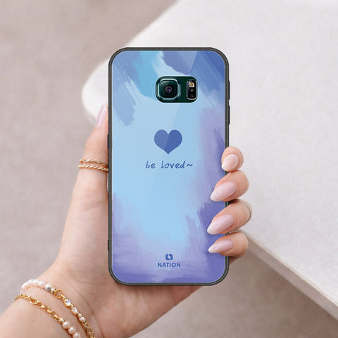 Samsung Galaxy S6 Edge Cover - Onation Heart Series - HQ Ultra Shine Premium Infinity Glass Soft Silicon Borders Case